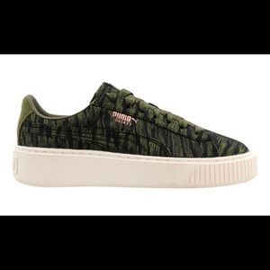 Women’s PUMA Basket camouflage platforms